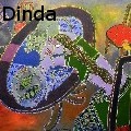 Santanu Nandan Dinda - A lady with a cat & fish - Paintings